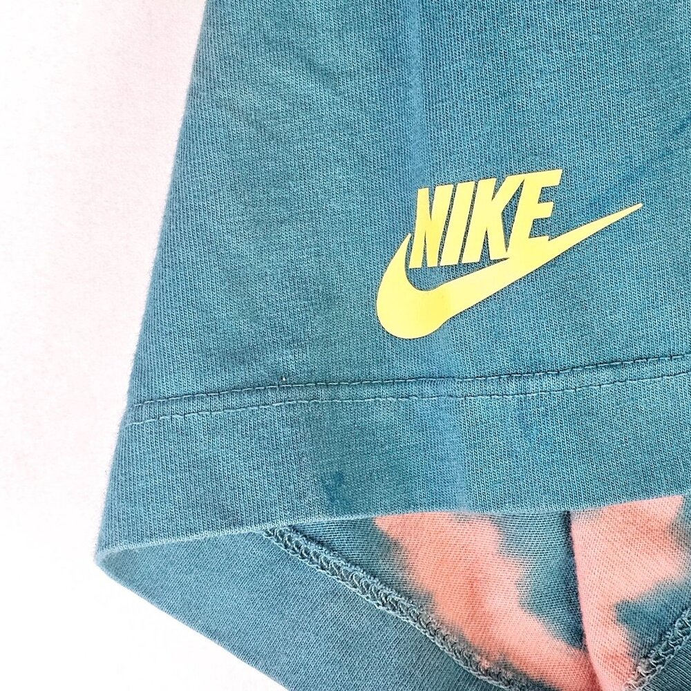 The Nike Tee, Tye Dye, Pink Blue Yellow, Digi Print Swoosh, Sz M - Picture 6 of 9